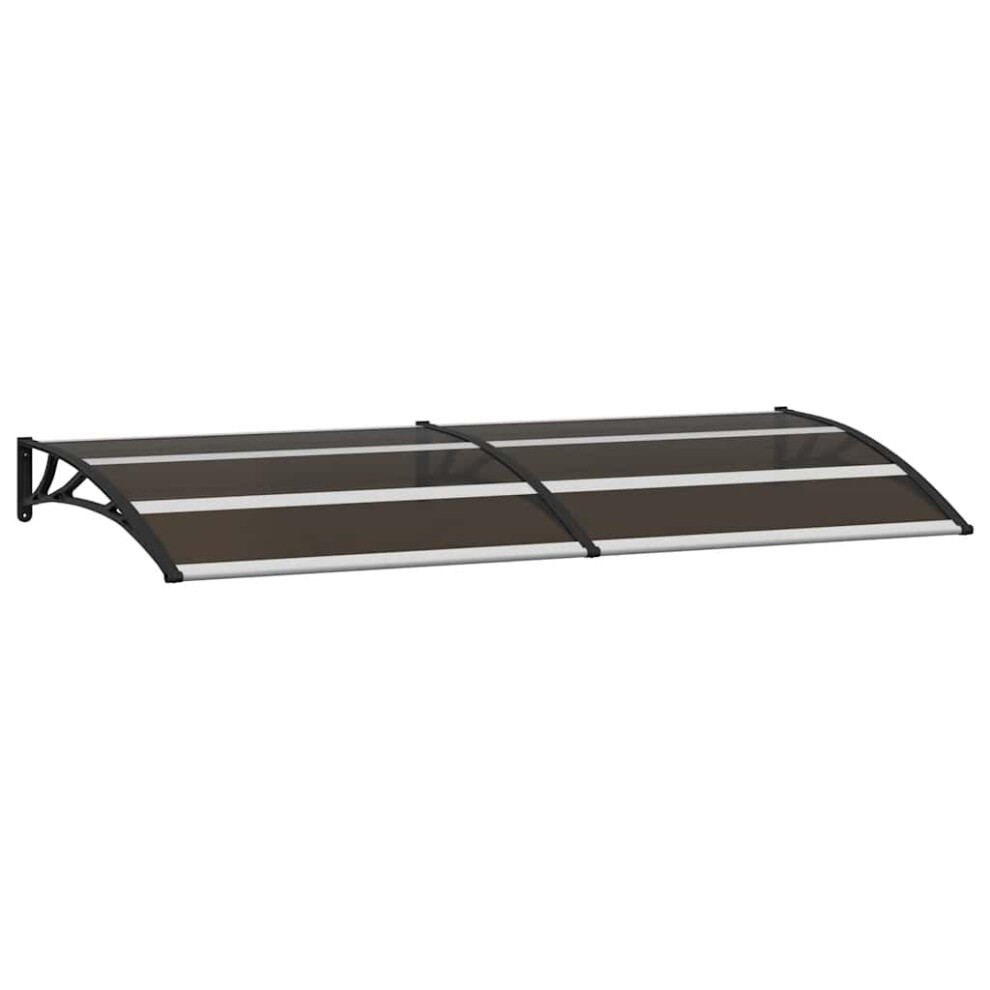 vidaXL Door Canopy Window Outdoor Awning Rain Shelter Roofing Cover Black PC