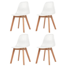 (white, 4 pcs) vidaXL Dining Chairs Dinner Room Seat Resturant Kitchen Chair Dinner Chair