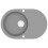 VidaXL vidaXL Granite Kitchen Sink Single Basin Oval Grey Overmount Basket Strainer 1