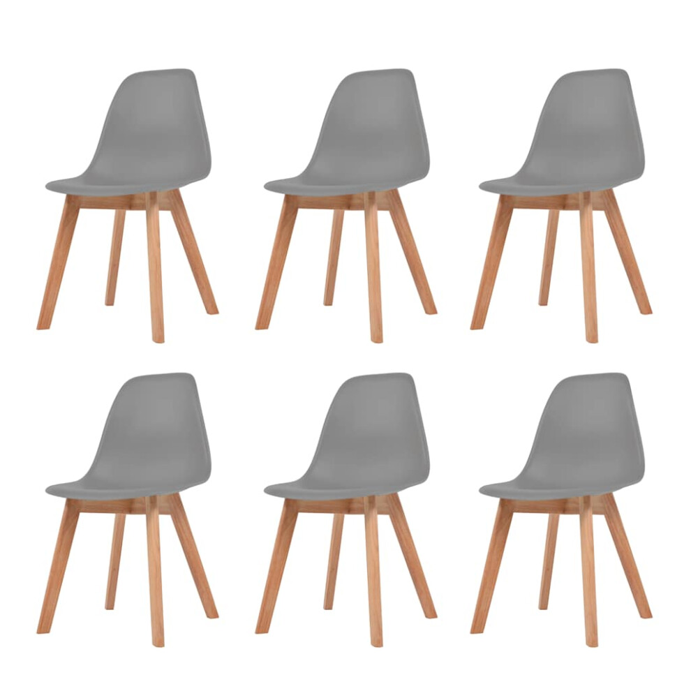 Vidaxl (Grey, 6 Pcs) Dining Chairs Dinner Room Seat Resturant Kitchen Chair Dinner Chair