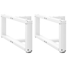 (white, 60 x 25 x (30-31) cm) vidaXL Dining Table Legs T-ShapedÂ Desk Legs Metal Furniture Legs 2 pcs Steel