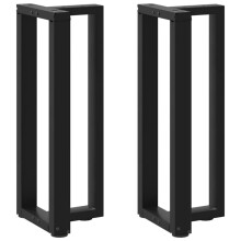 (black, 25 x 28 x (72-73) cm) vidaXL Dining Table Legs T-Shaped Desk Legs Metal Furniture Legs 2 pcs Steel