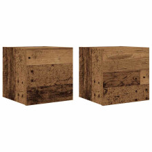 vidaXL Wall Mounted TV Cabinet Floating TV Unit Wall TV Stand 2 pcs Old Wood