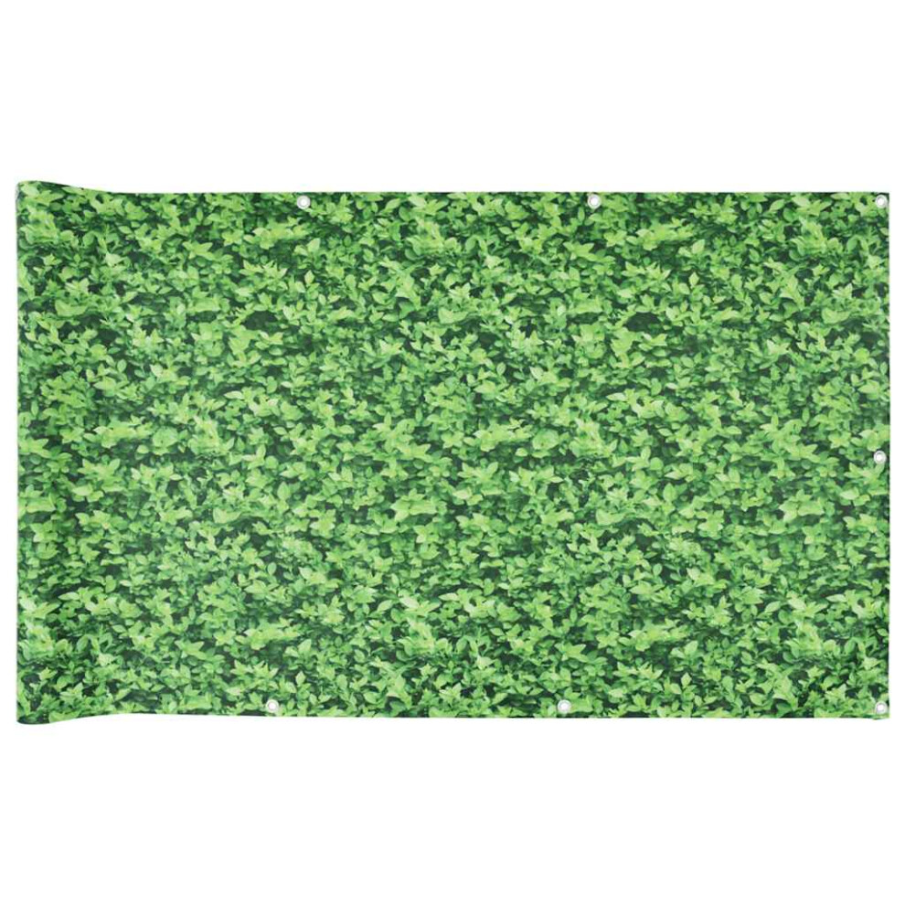 vidaXL Balcony Privacy Screen Fence Roll Net Plant Look Green 500x75 cm PVC