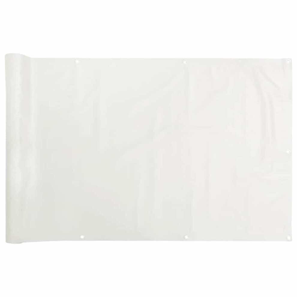 Vidaxl Balcony Privacy Screen Outdoor Screen Privacy Net White 500X75 Cm Pvc