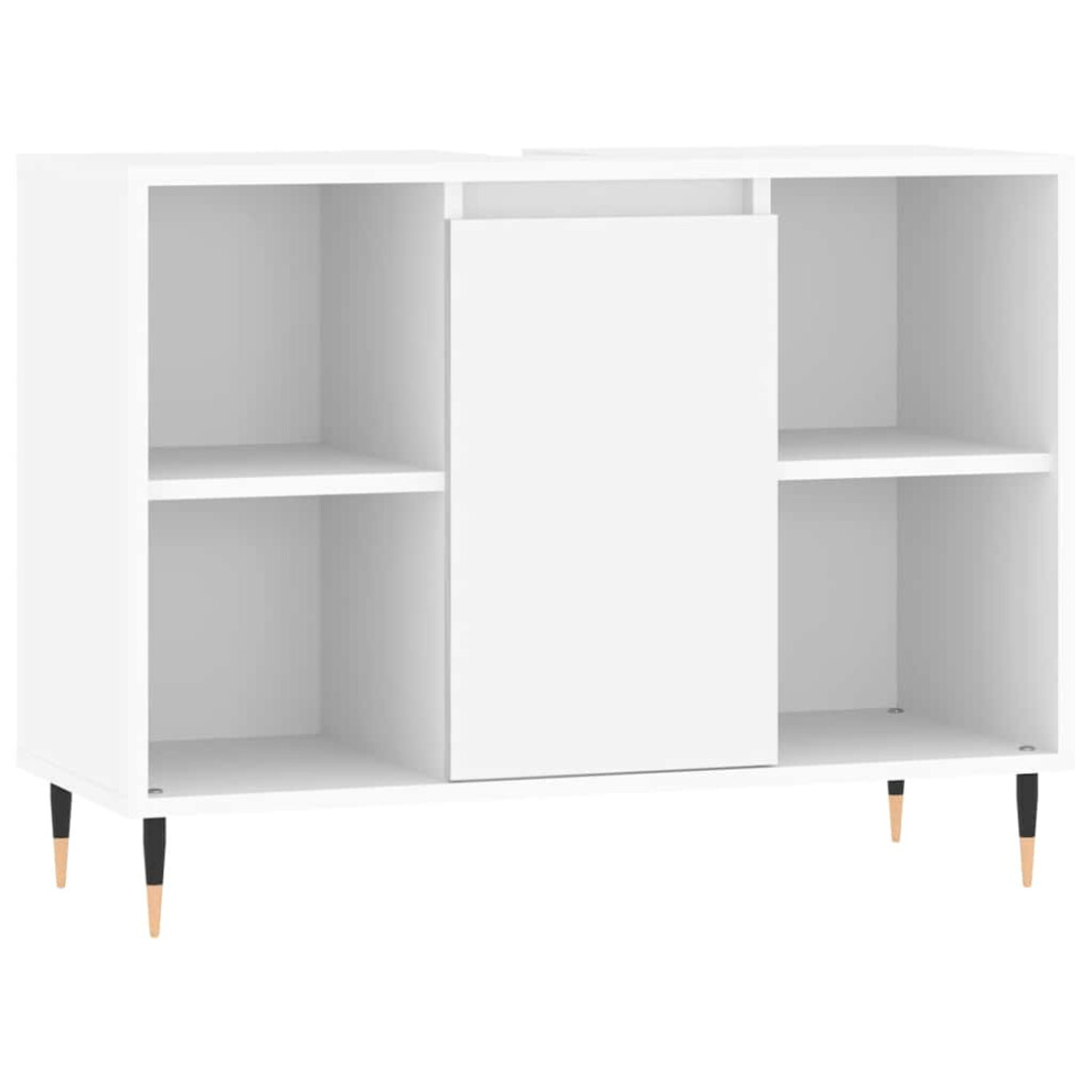 Vidaxl (White) Bathroom Cabinet Vanity Unit Storage Cabinet Cupboard Engineered Wood