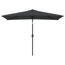 vidaXL Garden Parasol with Metal Pole Sunshade Outdoor Umbrella Anthracite