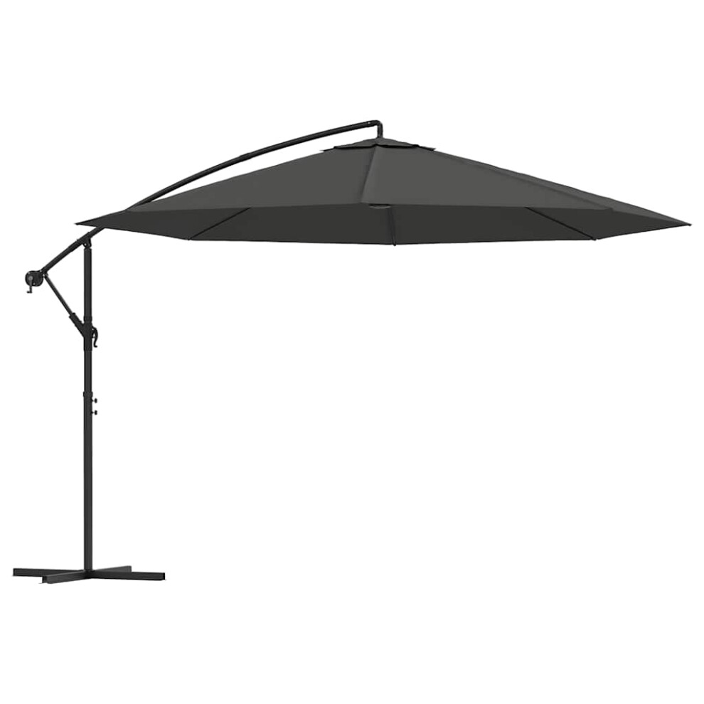 Photos - Parasol VidaXL Cantilever Garden  with Aluminium Pole Shade Umbrella Anthracite 44505 