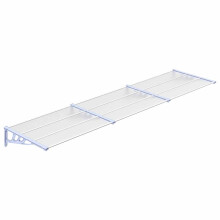 (358.5 x 90 cm) vidaXL Door Canopy Porch Canopy Awning Grey and Transparent Polycarbonate