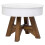 vidaXL Solid Reclaimed Wood Coffee Table 60x45cm White Couch Table End Table 1