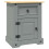 VidaXL vidaXL Bedside Cabinet Nightstand Bed Table Mexican Pine Corona Range Grey 1