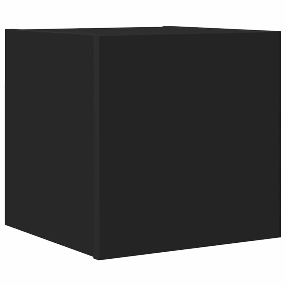 vidaXL Wall Mounted TV Cabinet Black Floating Cupboard TV Unit HiFi Cabinet