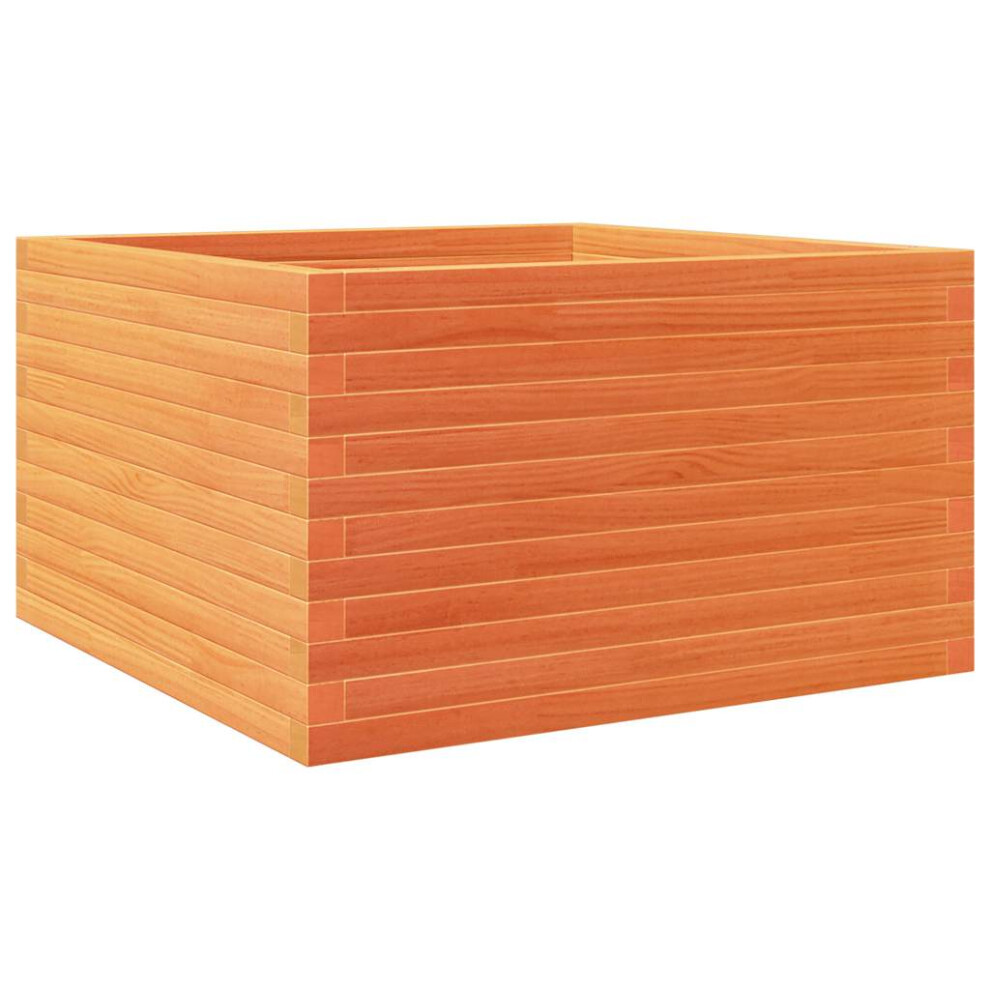 VidaXL Garden Planter - Solid Pine Wood - 80x80x46 cm - Brown - Image 2