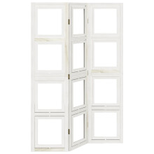 (40 x 160 cm/ 3 piece) vidaXL Room Divider Panel Office Privacy Screen White Solid Wood Paulownia