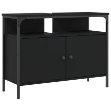 vidaXL Bathroom Sink Cabinet Vanity Unit Sink Cupboard Black Engineered Wood