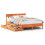 VidaXL (wax brown, 150 x 200 cm) vidaXL Bed Frame with Headboard Bed Base Solid Wood Pine 1