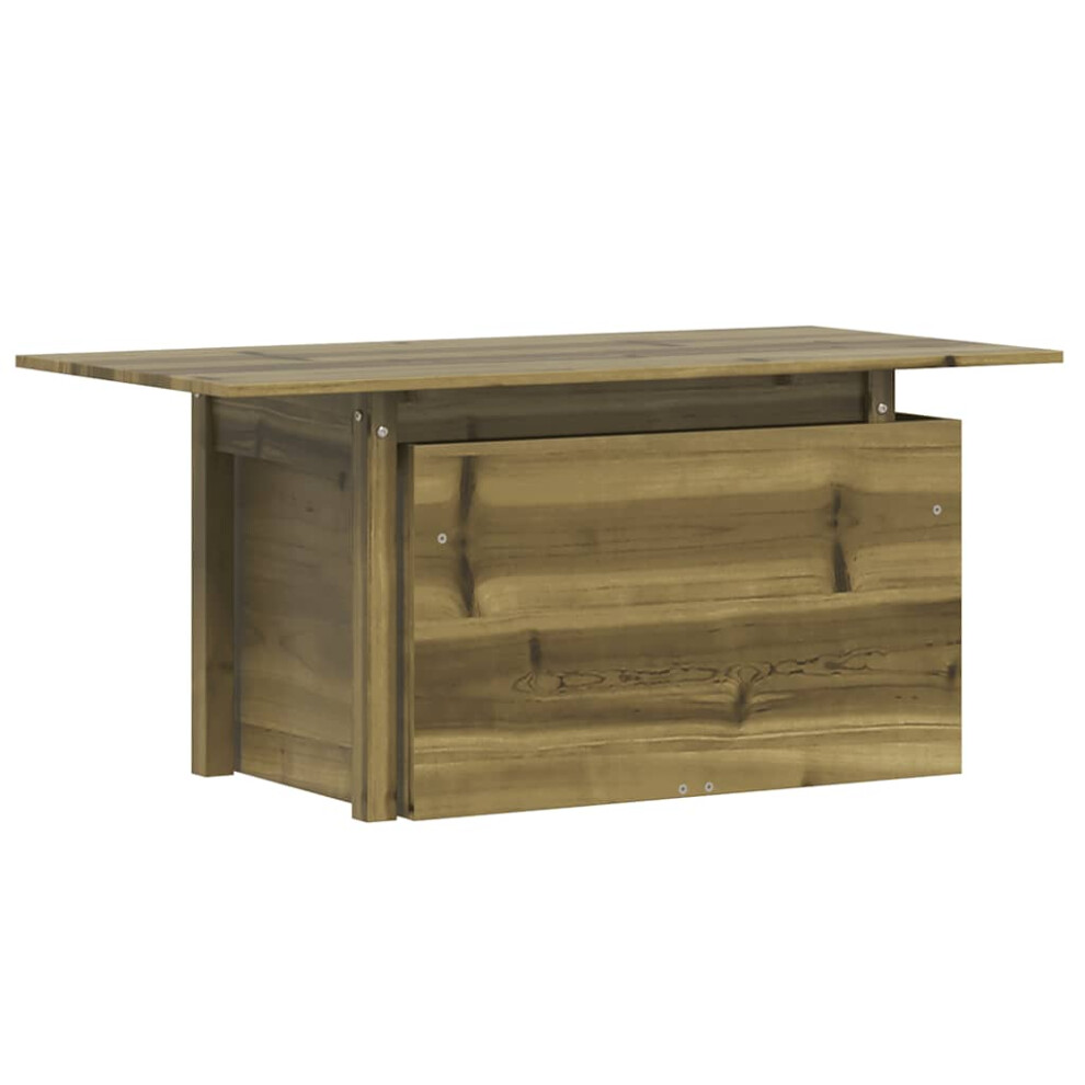 Vidaxl Garden Table Outdoor Table Patio Dining Table Impregnated Wood Pine