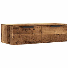 (old wood) vidaXL Wall Cabinet Floating TV Unit Wall Mount Media Cabinet Engineered Wood