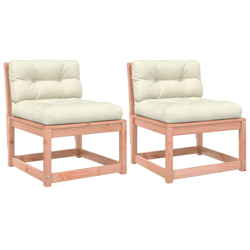 Vidaxl Garden Sofas With Cushions Outdoor Sofa Couch 2 Pcs Solid Wood Douglas