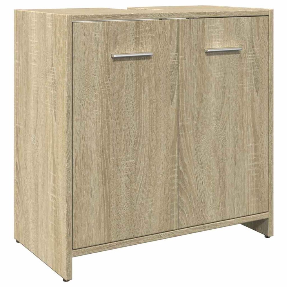 Vidaxl Bathroom Sink Cabinet Storage Vanity Unit Sonoma Oak Engineered Wood