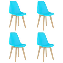 (blue, 4 pcs) vidaXL Dining Chairs Dinner Room Seat Resturant Kitchen Chair Dinner Chair