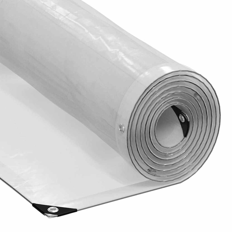 (4 x 8 m) vidaXL Clear Tarpaulin with Eyelets 1x6 m Polyethylene transparent tarpaulin