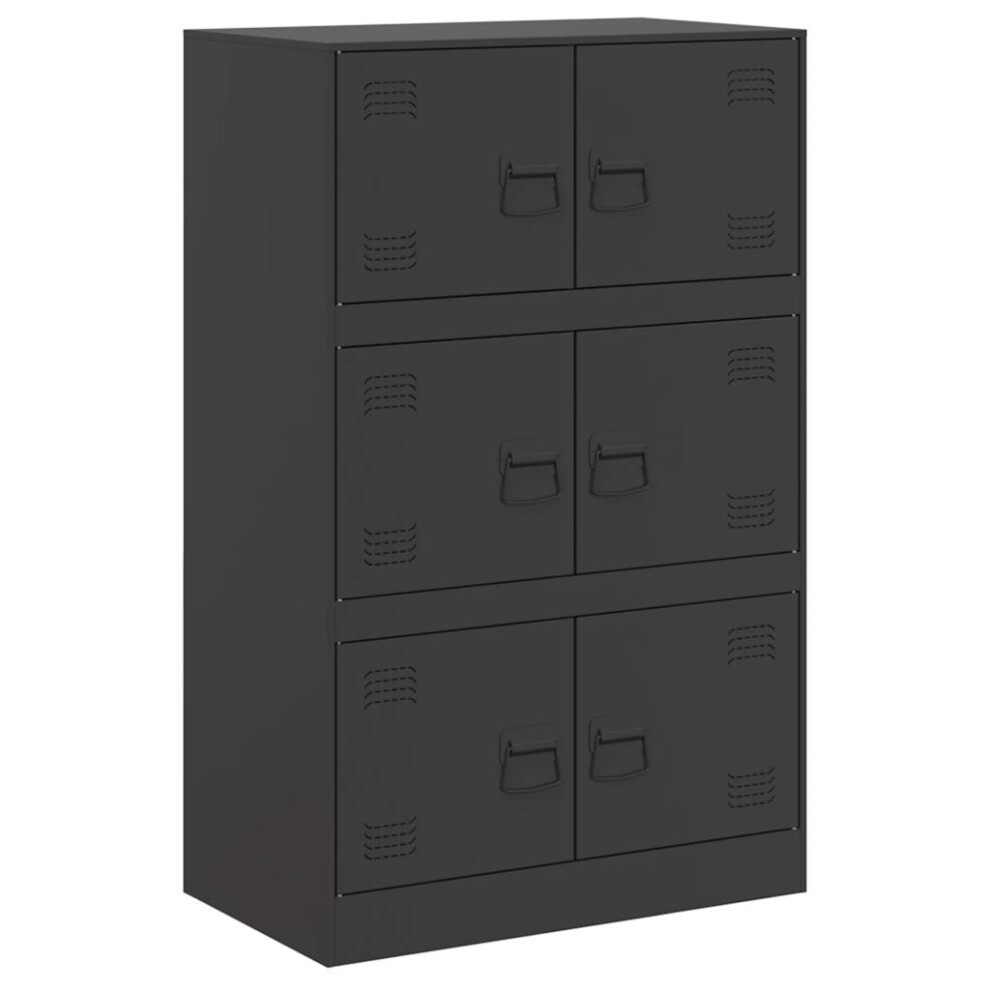 (black) vidaXL Sideboard Hallway Storage Cupboard Side Cabinet Highboard Pink Steel