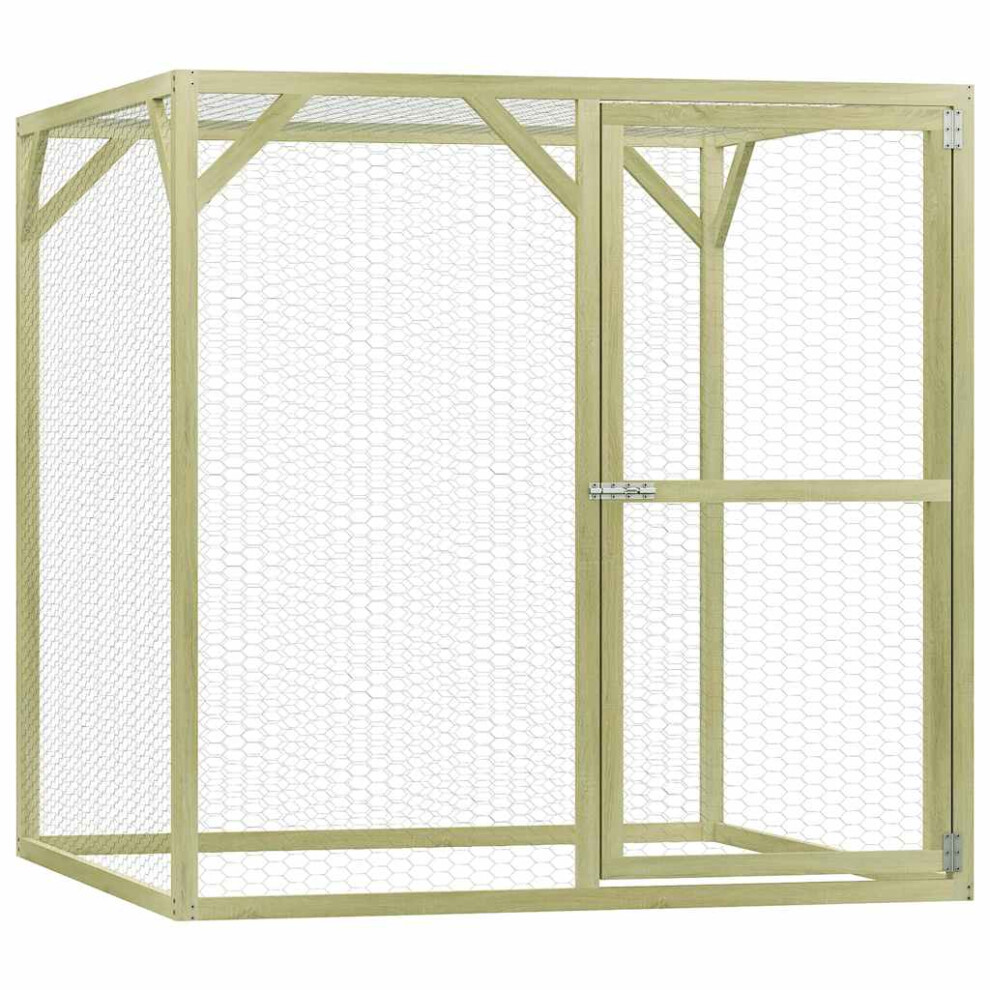 vidaXL Chicken Cage Outdoor Chicken Run Cage Chicken Coop Hen House Steel