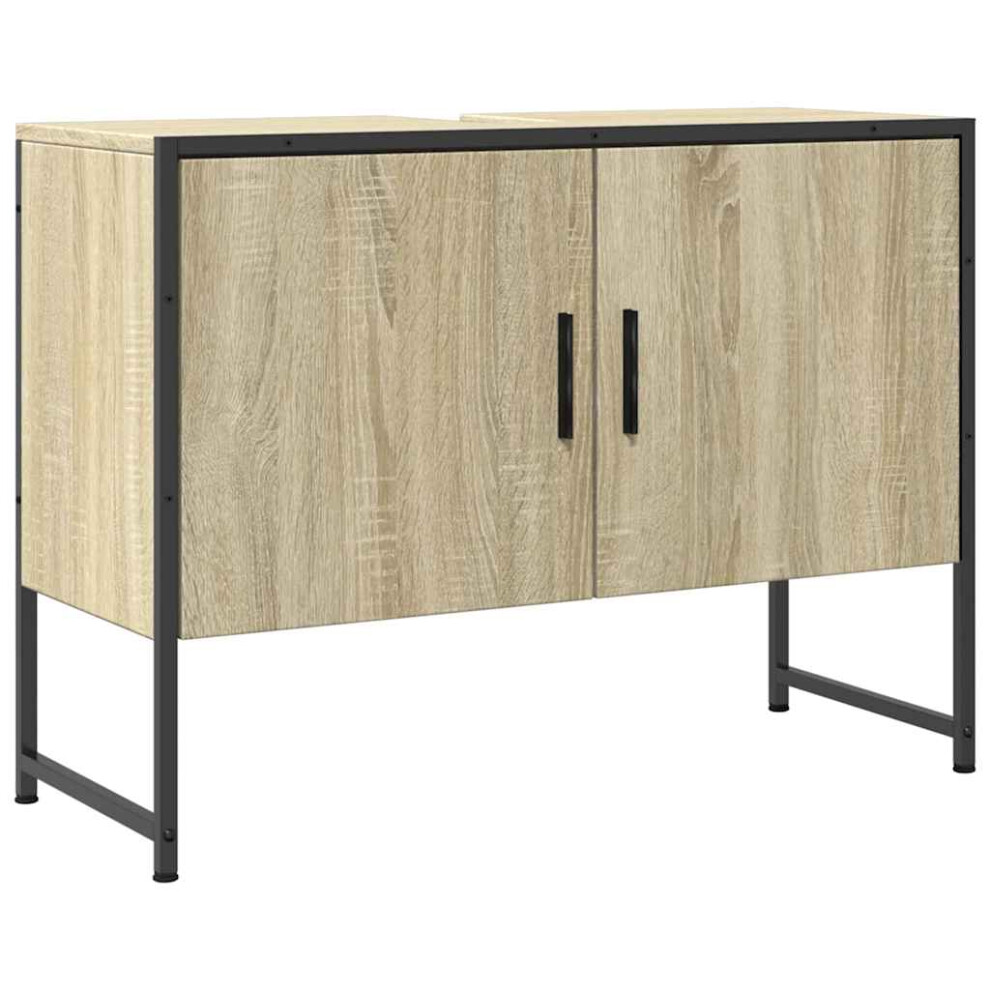 Vidaxl Bathroom Sink Cabinet Storage Vanity Unit Sonoma Oak Engineered Wood