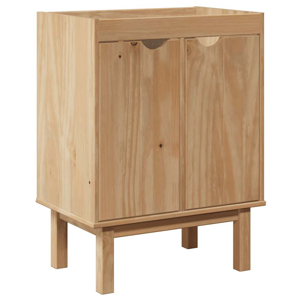 vidaXL Bathroom Sink Cabinet Storage Cupboard Vanity Unit Solid Wood Pine
