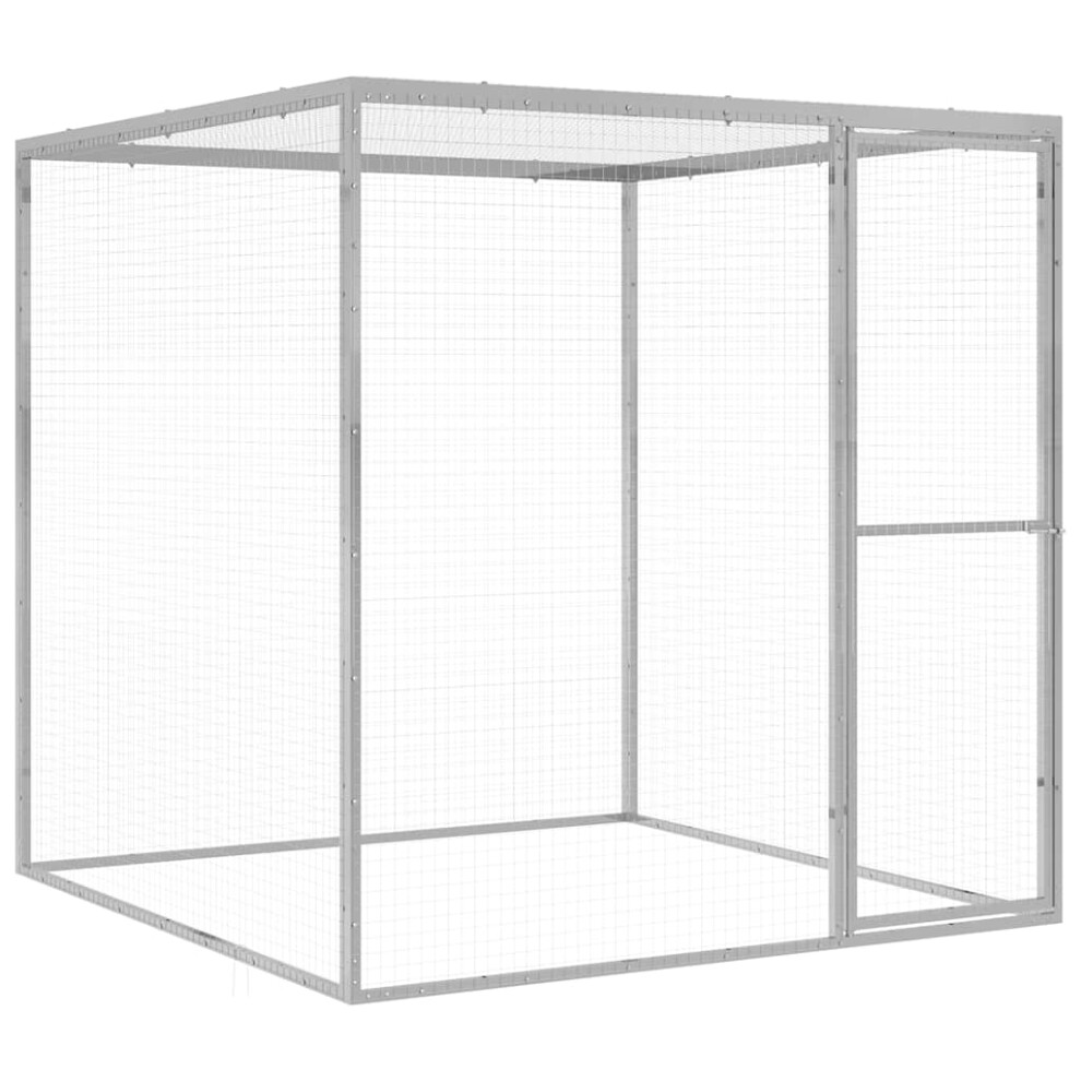 vidaXL Cat Cage Galvanised Steel Outdoor Small Animal Pet Cage Security House
