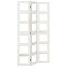 (40 x 200 cm/ 3 piece) vidaXL Room Divider Panel Office Privacy Screen White Solid Wood Paulownia