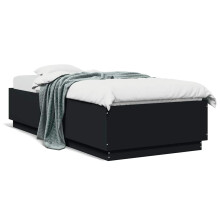 (black, 100 x 200 cm) vidaXL Bed Frame Bedroom Bed Base Bedstead Mattress Foundation Engineered Wood