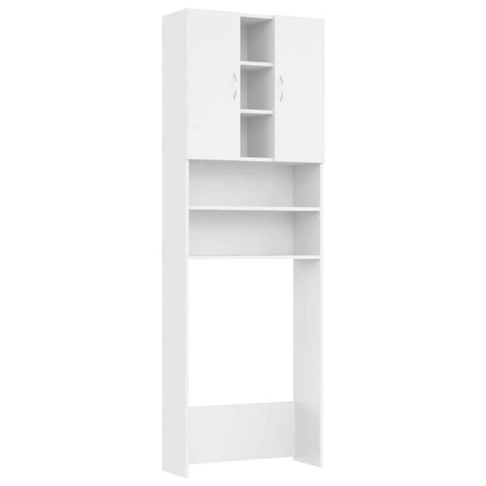 Vidaxl Washing Machine Cabinet White Bathroom Laundry Room Cupboard Shelf