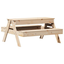 vidaXL Picnic Table with Sandpit for Kids Sand Play Table Solid Wood Pine