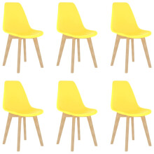 (yellow, 6 pcs) vidaXL Dining Chairs Dinner Room Seat Resturant Kitchen Chair Dinner Chair