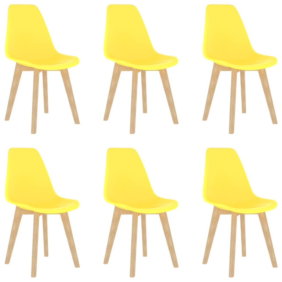 (yellow, 6 pcs) vidaXL Dining Chairs Dinner Room Seat Resturant Kitchen Chair Dinner Chair