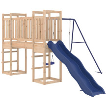 (solid pinewood) vidaXL Outdoor Playset Wooden Playground Set Kids Swing Set Solid Wood Pine