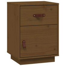 (Honey brown, 1) vidaXL 1/2x Solid Wood Pine Bedside Cabinet Wooden End Table Multi Colours