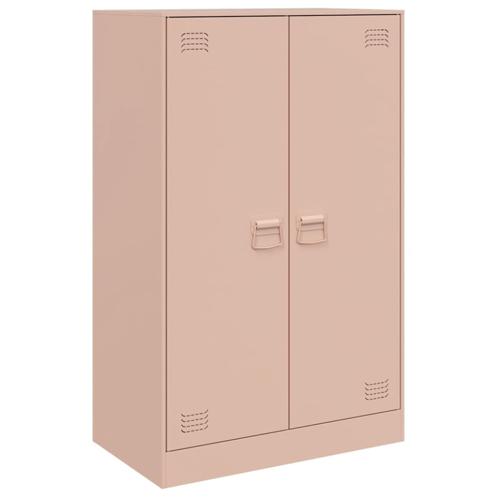 vidaXL Sideboard Hallway Storage Cupboard Side Cabinet Highboard Pink Steel