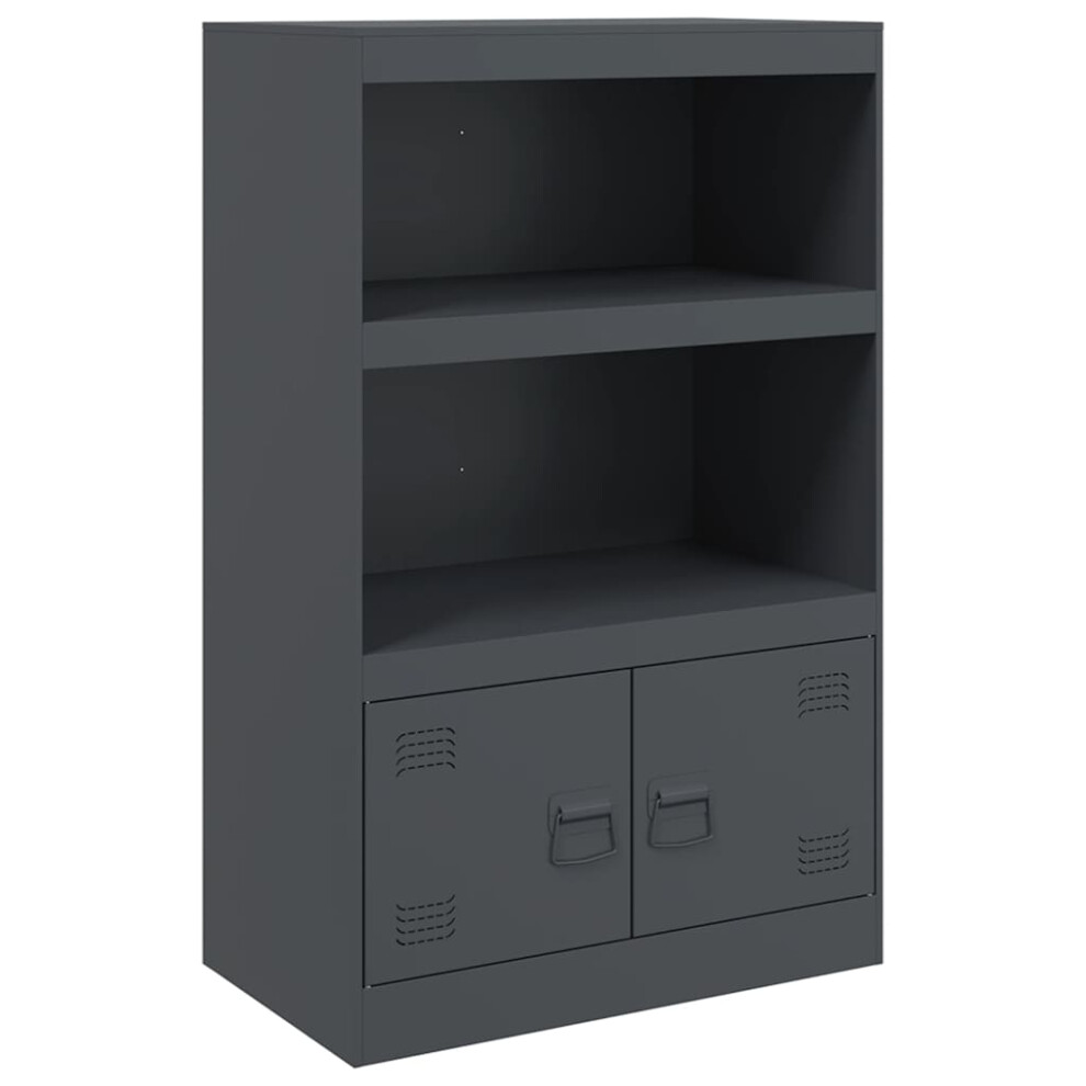 Vidaxl (Anthracite) Sideboard Home Storage Cupboard Side Cabinet Highboard White Steel