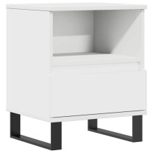 (white, 1 pcs) vidaXL Bedside Cabinets Nightstand Side Table Bed Cabinet Engineered Wood