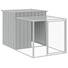 (light grey, 110 x 201 x 110 cm) vidaXL Chicken Cage Chicken Run Coop with Run Anthracite Galvanised Steel