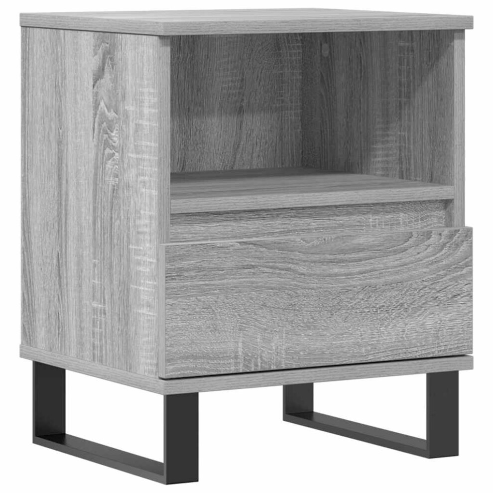 New Vidaxl ( Sonoma, Pcs) Bedside Cabinets Nightstand Side Table Bed Cabinet Engineered Wood Grey Size 1