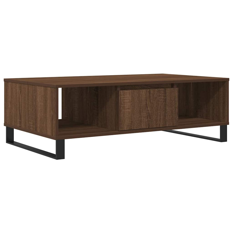 Vidaxl (Brown Oak) Coffee Table Side Table Sofa Couch Table Smoked Oak Engineered Wood
