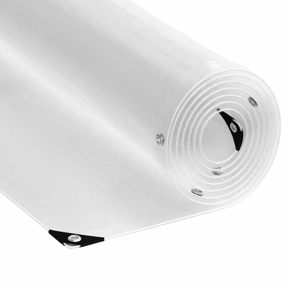 (3 x 3 m) vidaXL Clear Tarpaulin with Eyelets Clear Tarp Waterproof Tarpaulin Sheet PVC