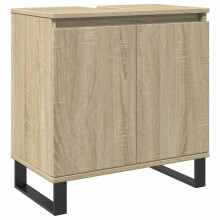 vidaXL Bathroom Cabinet Storage Cupboard Cabinet Sonoma Oak Engineered Wood