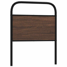 (brown oak, 75 cm) vidaXL Headboard Bed Header Bedroom Bed Headboard Steel and Engineered Wood