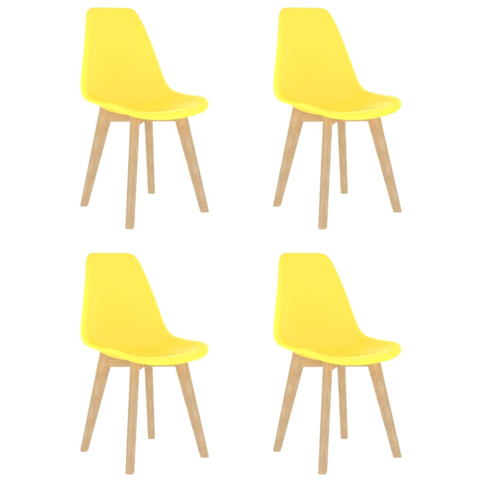 (yellow, 4 pcs) vidaXL Dining Chairs Dinner Room Seat Resturant Kitchen Chair Dinner Chair
