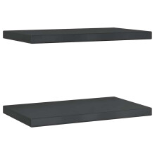 (black, 50 x 30 x 3 cm) vidaXL Wall Shelves Floating Shelf Wall Storage Shelf 2 pcs Stainless Steel
